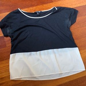 Black and White Blouse - Forever 21